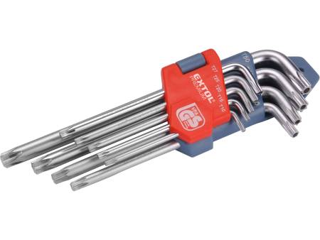 L-klíče TORX, sada 9ks, 10-50