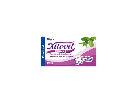 žvýkačky Xilovit protect PEPPERMINT 10,8g, 1blistr=10 žvýkaček